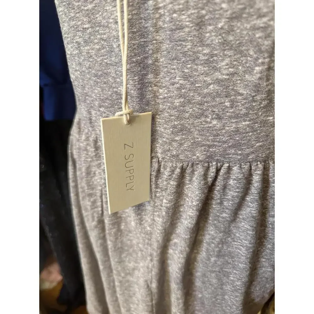 Z Supply Cozy Gray Spaghetti Strap Dress - Picture 3 of 4
